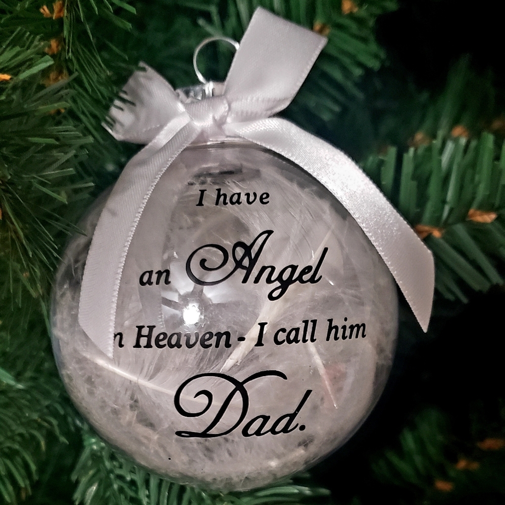 Clear Christmas Memorial Ball Ornament